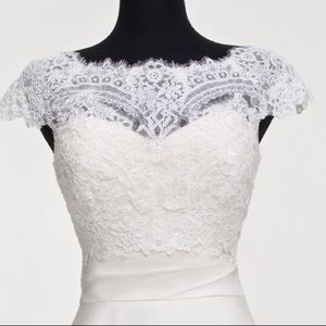 Justin Alexander A086 Sz 20 Ivory cap sleeve